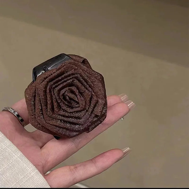 Ladies' Hair Clip Retro French Gentle Elegant headwear Rose Flower Clip Meilad Trendy Claw Clips Fashionable Women's Accessories